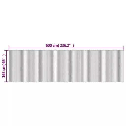 Szürke bambusz térelválasztó szélessége 600 cm magassága 165 cm