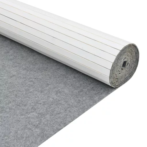 Fehér bambusz térelválasztó szélessége 600 cm magassága 165 cm