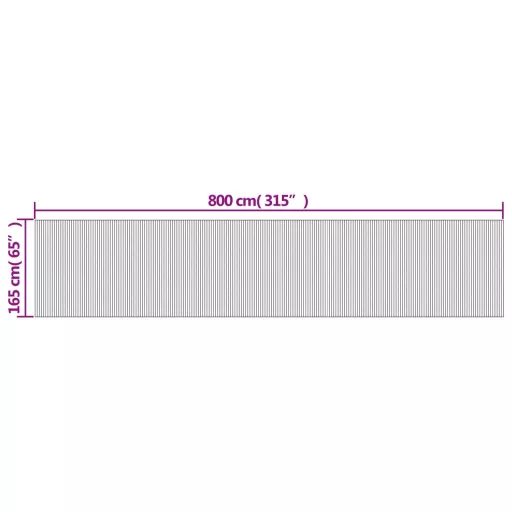 Fekete bambusz térelválasztó szélessége 800 cm magassága 165 cm