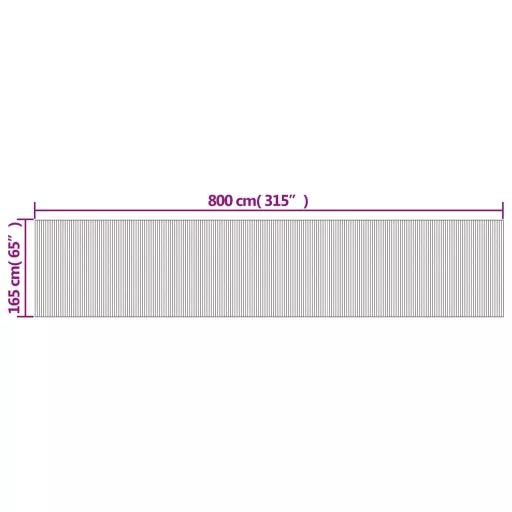 Sötétbarna bambusz térelválasztó szélessége 800 cm magassága 165 cm