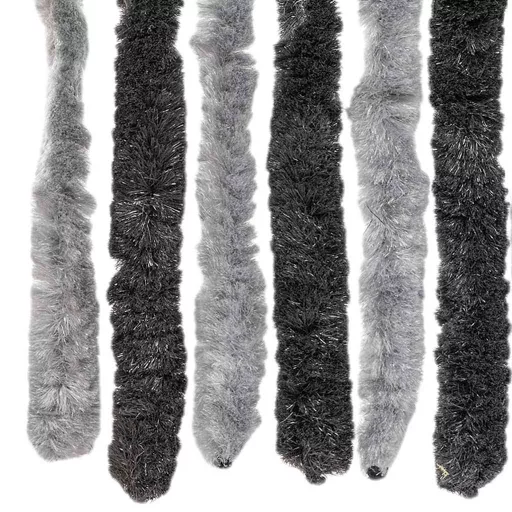 Zöld és fekete zsenília rovarfüggöny 56 x 200 cm