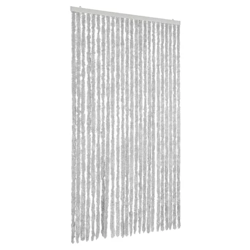 Szürke zsenília rovarfüggöny 100x220 cm