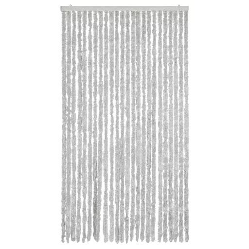Szürke zsenília rovarfüggöny 100x220 cm