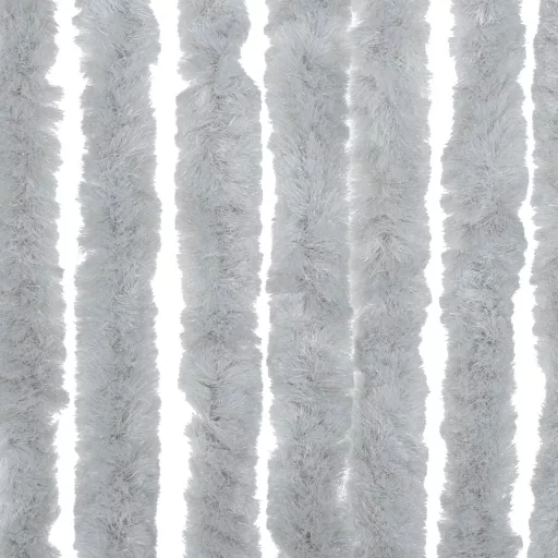 Szürke zsenília rovarfüggöny 100x220 cm