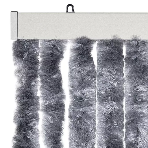 Ezüst zsenília rovarfüggöny 100 x 230 cm