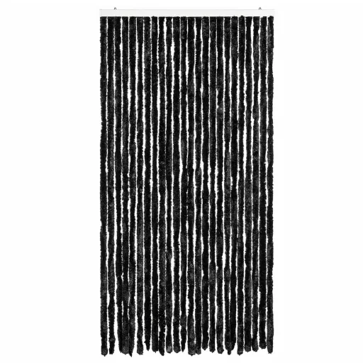 Antracitszürke zsenília rovarfüggöny 100 x 200 cm