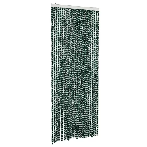 Zöld és fehér zsenília rovarfüggöny 100 x 200 cm