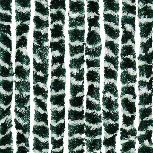 Zöld és fehér zsenília rovarfüggöny 100 x 200 cm