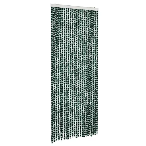 Zöld és fehér zsenília rovarfüggöny 100 x 230 cm