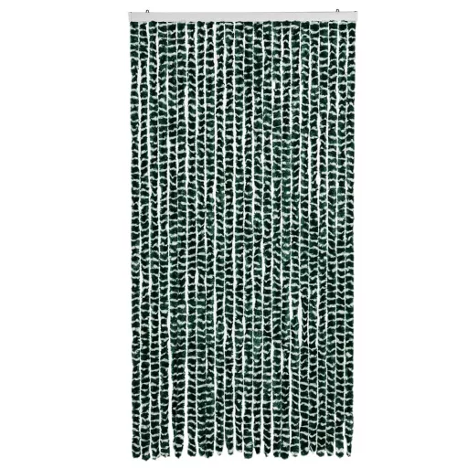 Zöld és fehér zsenília rovarfüggöny 100 x 230 cm