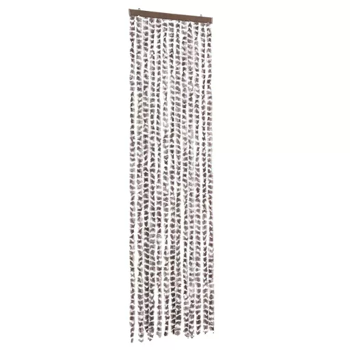 Tópszínű és fehér zsenília rovarfüggöny 56 x 200 cm