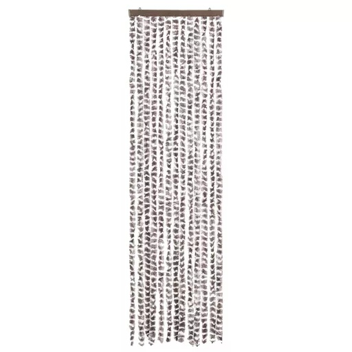 Tópszínű és fehér zsenília rovarfüggöny 56 x 200 cm