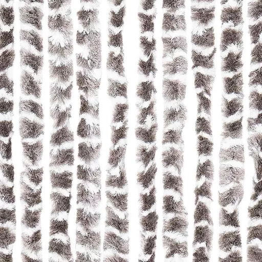 Tópszínű és fehér zsenília rovarfüggöny 56 x 200 cm