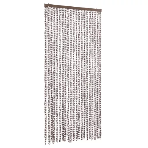 Tópszínű és fehér zsenília rovarfüggöny 90 x 200 cm