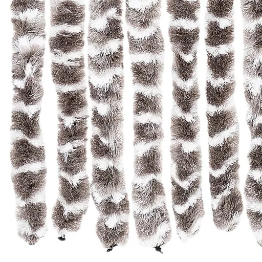 Tópszínű és fehér zsenília rovarfüggöny 100 x 200 cm