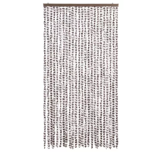 Tópszínű és fehér zsenília rovarfüggöny 100 x 230 cm
