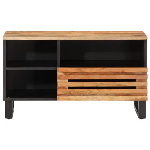 Tömör akácfa TV-szekrény 80 x 34 x 46 cm