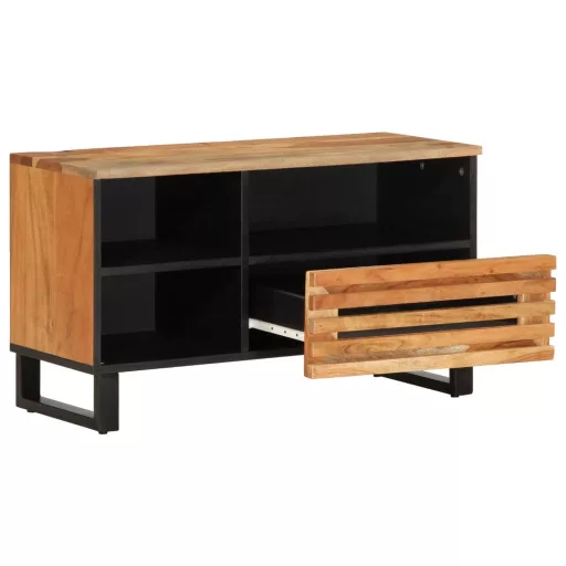 Tömör akácfa TV-szekrény 80 x 34 x 46 cm
