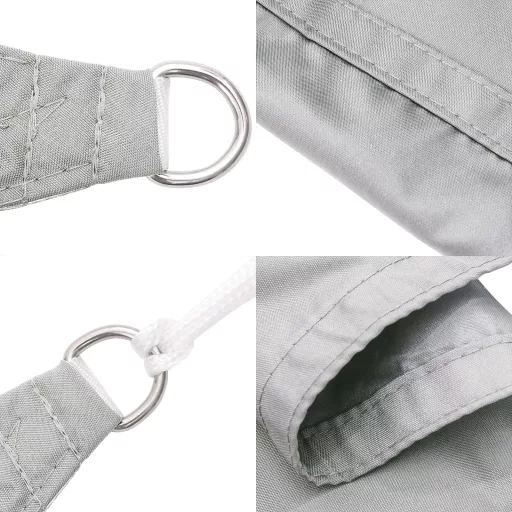 Szürke 100% poliészter oxford szövet napvitorla 2,5x2,5x3,5 m