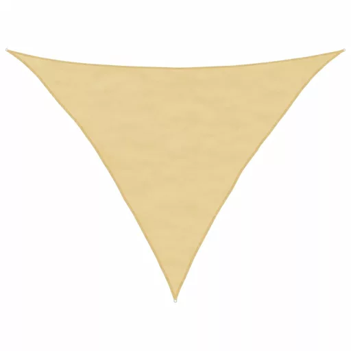 Homokszínű 100% oxford szövet napvitorla 3,5 x 3,5 x 4,9 m