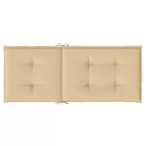 2 db melange bézs szövet magas háttámlájú székpárna 120x50x4 cm