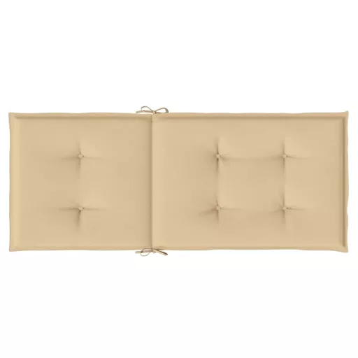 6 db melange bézs szövet magas háttámlájú székpárna 120x50x4 cm