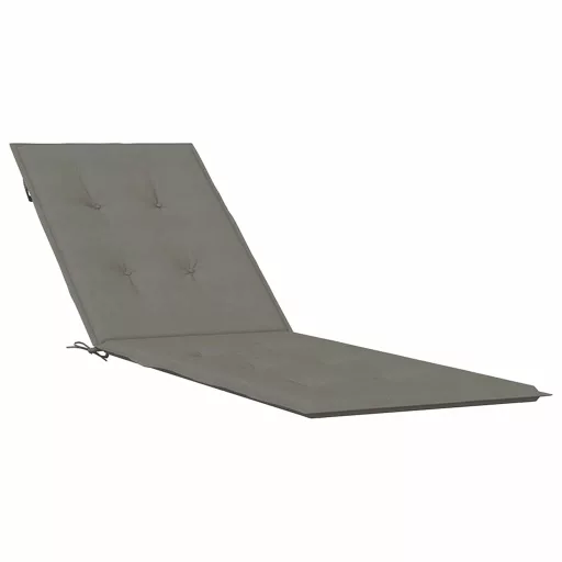 Melange sötétszürke szövet nyugágypárna (75+105) x 50 x 4 cm