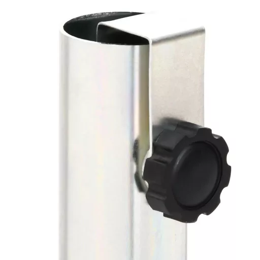 Ezüstszínű acél napernyőtalp tüskékkel Ø32-38 mm