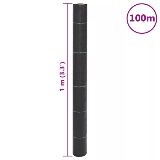 Fekete PP talajtakaró membrán 1x100 m