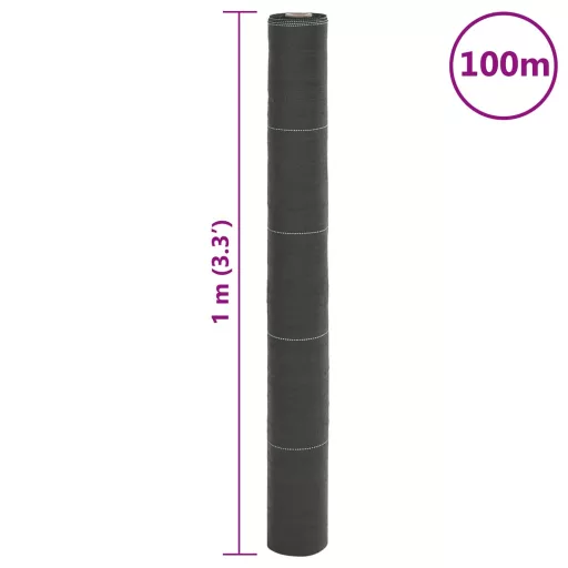 Fekete PP talajtakaró membrán 1x100 m