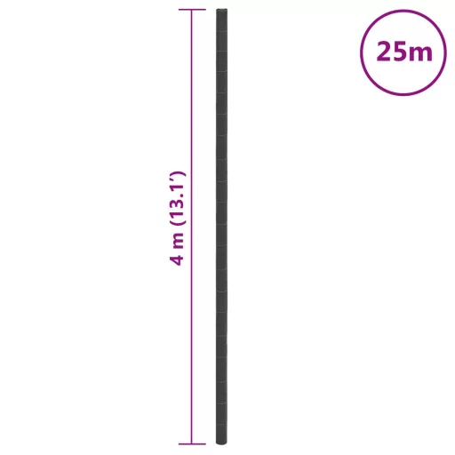 Fekete PP talajtakaró membrán 4x25 m