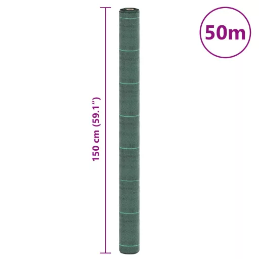 Zöld PP talajtakaró membrán 1,5x50 m