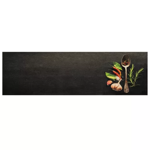 Mosható fűszermintás bársony konyhaszőnyeg 45 x 150 cm