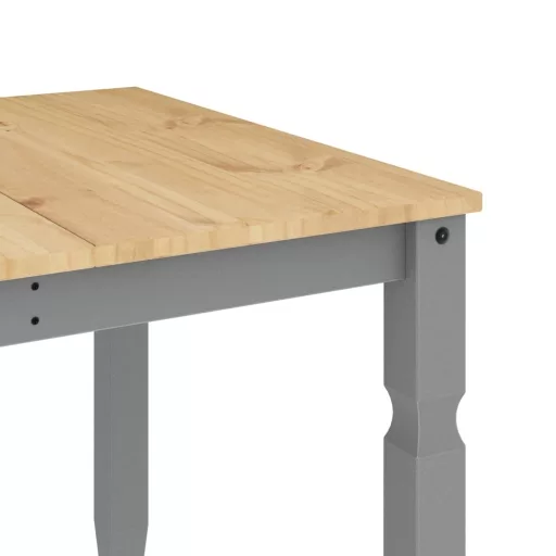 Corona szürke tömör fenyőfa ebédlőasztal 180 x 90 x 75 cm