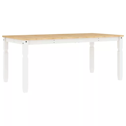 Corona fehér tömör fenyőfa ebédlőasztal 180 x 90 x 75 cm