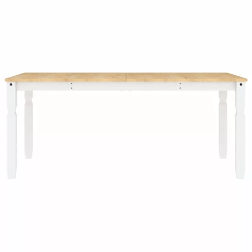 Corona fehér tömör fenyőfa ebédlőasztal 180 x 90 x 75 cm