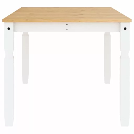 Corona fehér tömör fenyőfa ebédlőasztal 180 x 90 x 75 cm