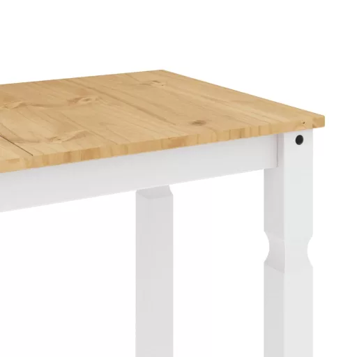 Corona fehér tömör fenyőfa ebédlőasztal 180 x 90 x 75 cm