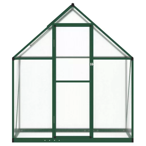 Zöld alumínium melegház alapvázzal 169 x 58 x 195 cm