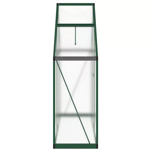 Zöld alumínium melegház alapvázzal 169 x 58 x 195 cm