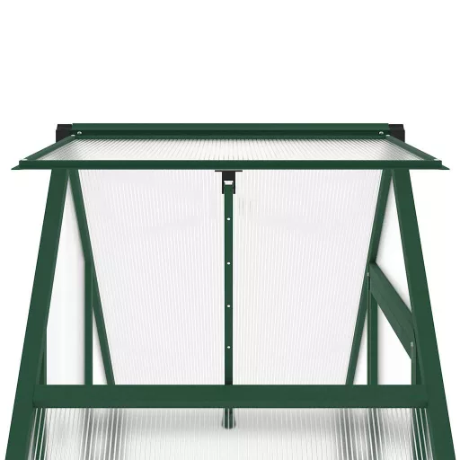 Zöld alumínium melegház alapvázzal 169 x 58 x 195 cm