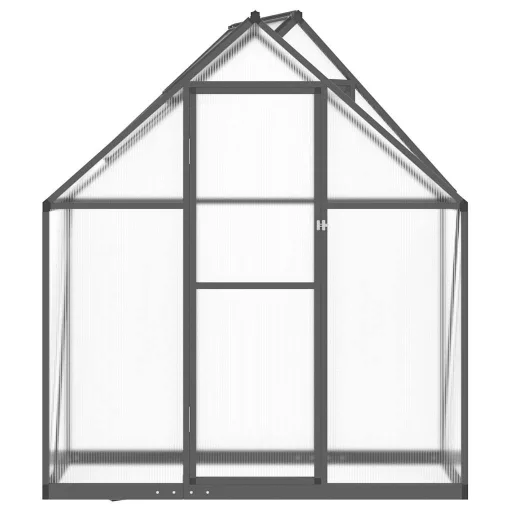 Antracitszürke alumínium melegház alapvázzal 169 x 58 x 195 cm