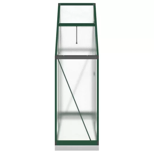 Zöld alumínium melegház alapvázzal 169 x 58 x 202 cm