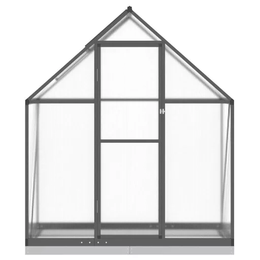 Antracitszürke alumínium melegház alapvázzal 169 x 58 x 202 cm