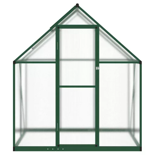 Zöld alumínium melegház alapvázzal 169 x 114 x 195 cm