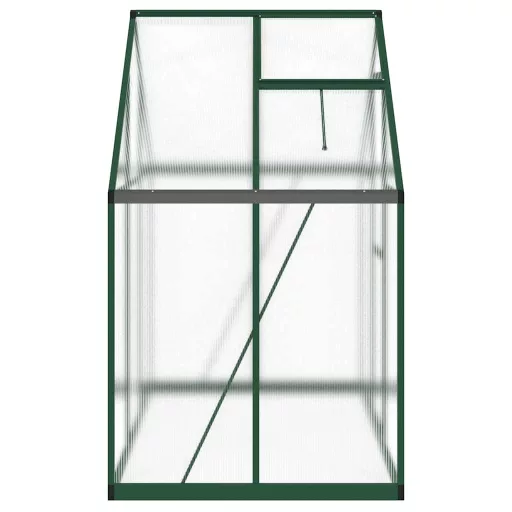 Zöld alumínium melegház alapvázzal 169 x 114 x 195 cm