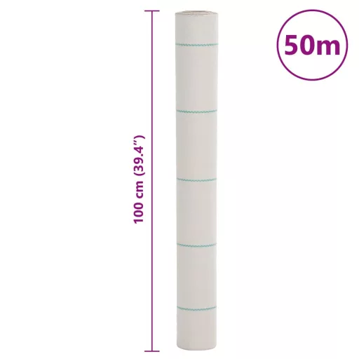 Fehér PP talajtakaró membrán 1x50 m
