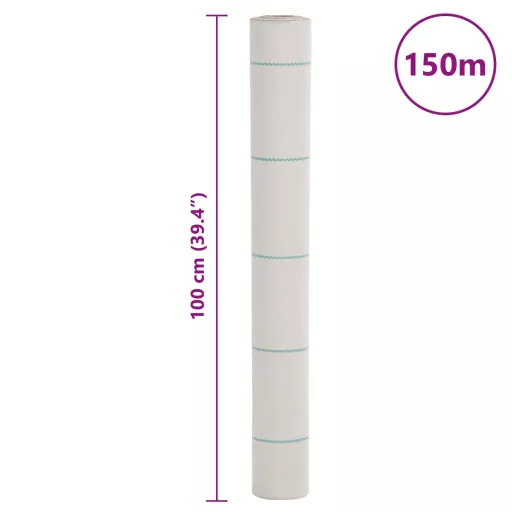 Fehér PP talajtakaró membrán 1x150 m