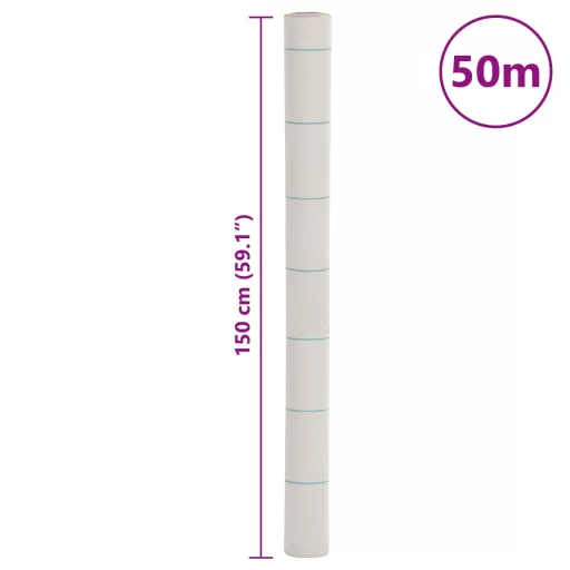 Fehér PP talajtakaró membrán 1,5x50 m
