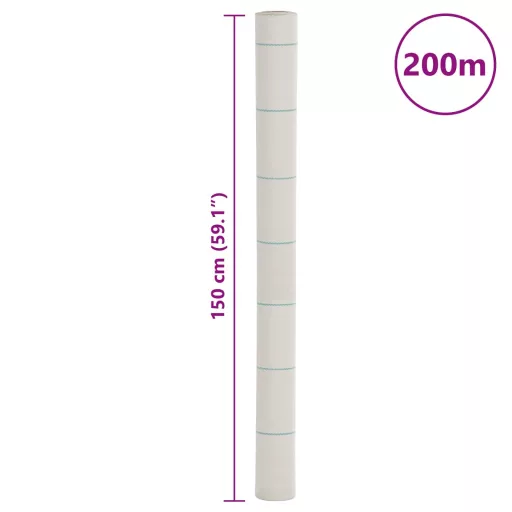 Fehér PP talajtakaró membrán 1,5x200 m